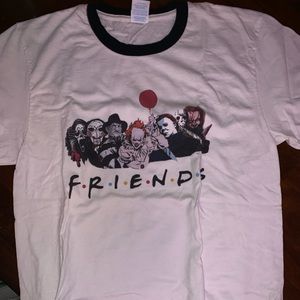 Horror Icons Friends Ringer Tee